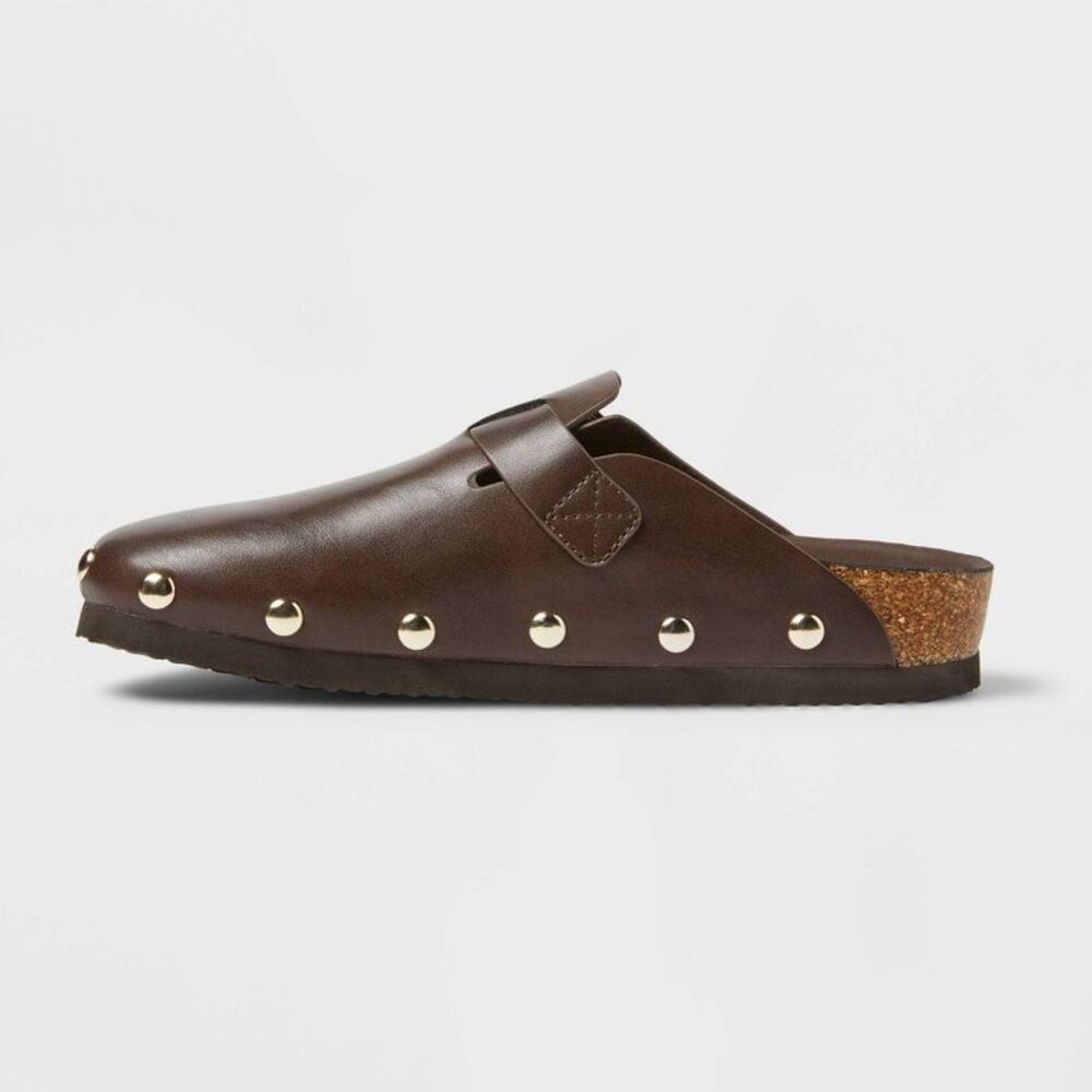 Universal Thread Brown Mules with Buckle - Picture 2 of 4